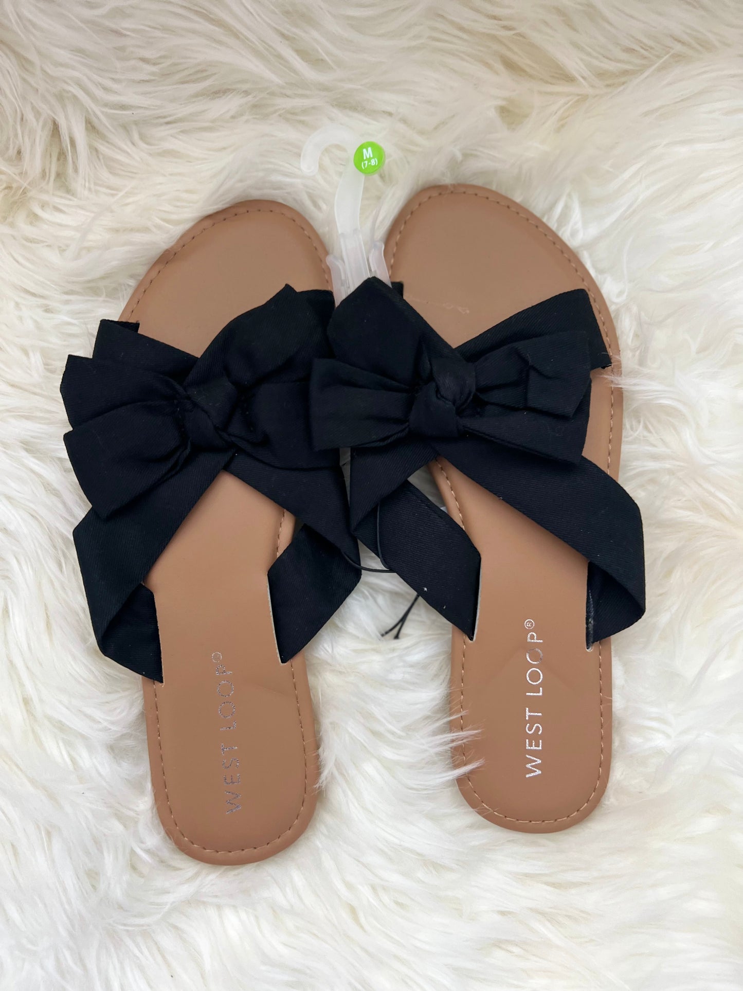 Black bow sandal