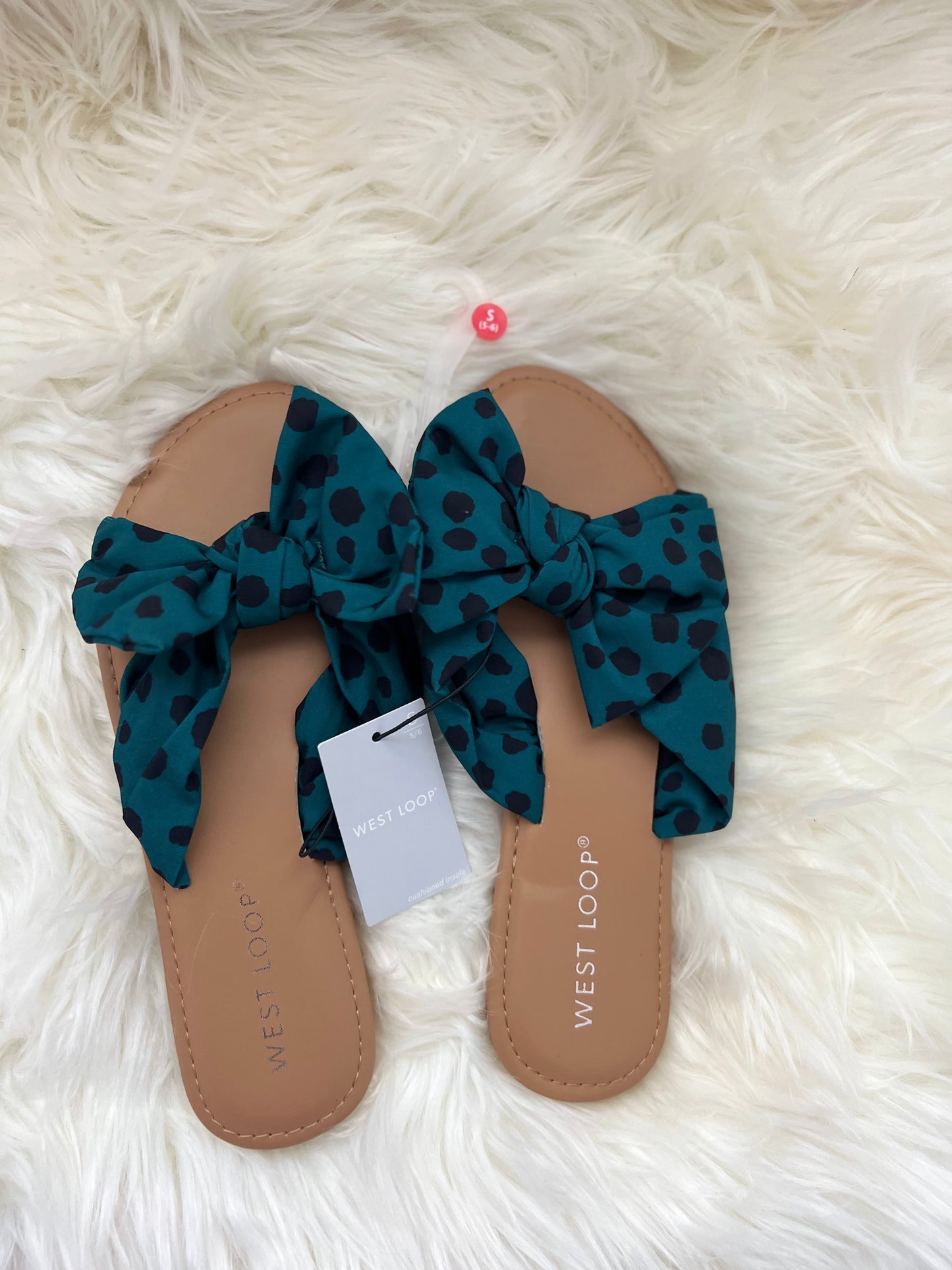 Black pokadot bow sandal 