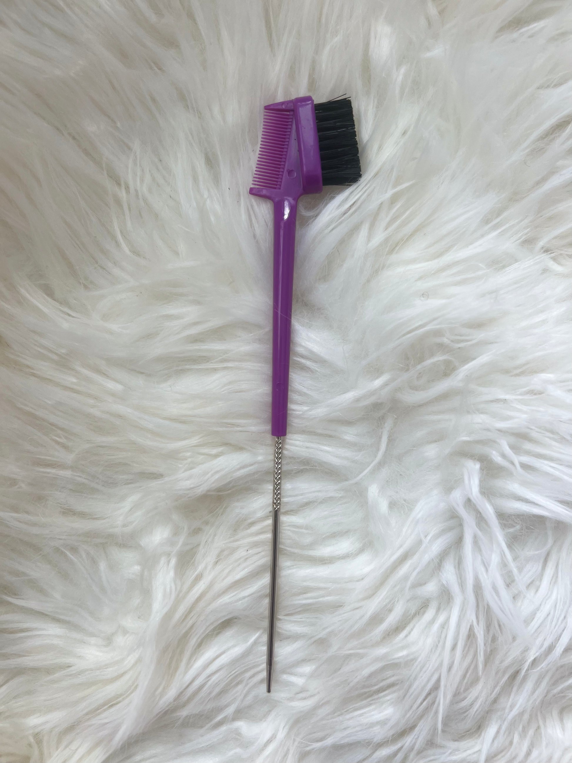 3-1 rat tail edge brush comb purple